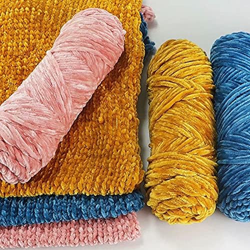 Yarn Velvet Knitting Yarn Soft Crochet Ball Craft Multi Colors, Ideal for Beginners Kids Crafts (Black) - Image 4