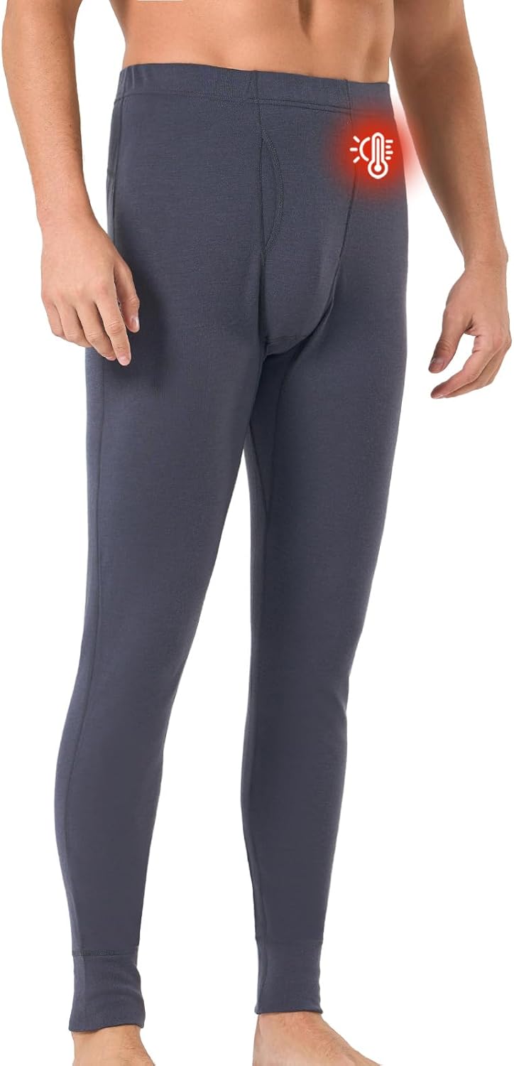 Merino Protect 100% Merino Wool Base Layer Men Thermal Long Underwear Soft Long Johns for Hunting Hiking