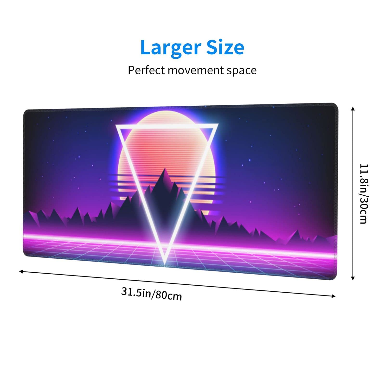 Styx Tappetino Mouse XL Gaming Neonflux - 800x300 Mm - Base Antiscivolo - Superficie Liscia - Lavabile