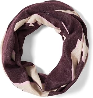CECIL Patterned Print Loop Scarf Eggplant Red A