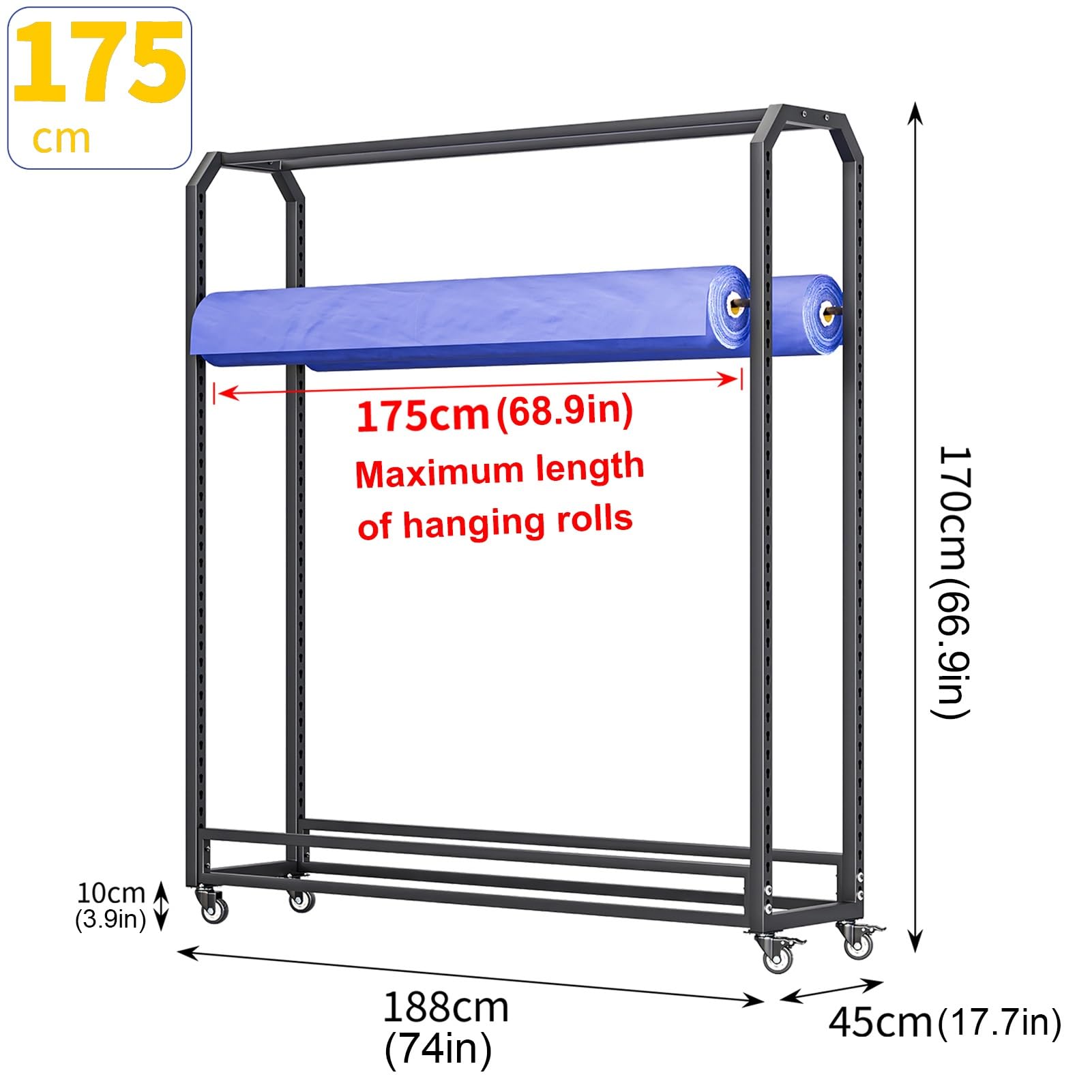 Wallpaper Film Storage Commercial Textile Fabric Roll Storage Rack ...