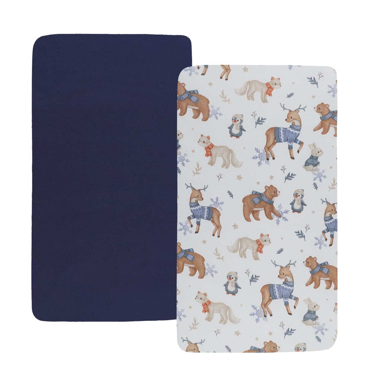Pack n Play Sheet Stretchy Fitted Mini Crib Sheets 2 Pack