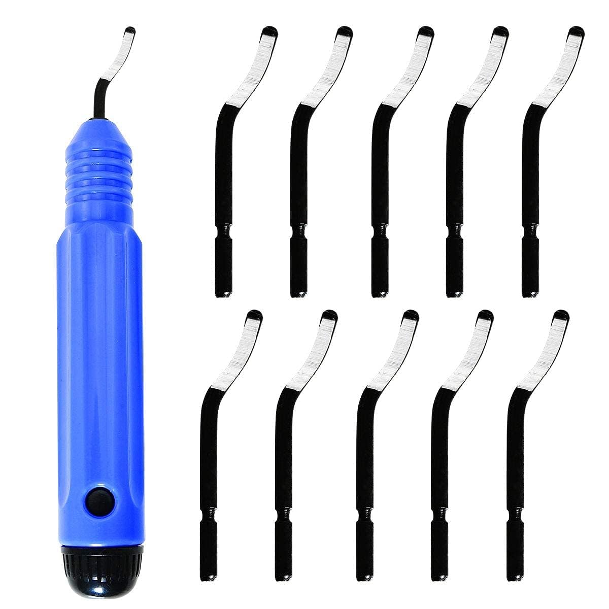 Levin Metal Deburring Tool Kit Deburring Cutters Set, Anti-Slip Handle High-Speed Steel Rotary Deburr Blades Set, Great Burr Remover Hand Tool for Wood, Plastic, Aluminum (Debuuring Tool with Blade)-image-14
