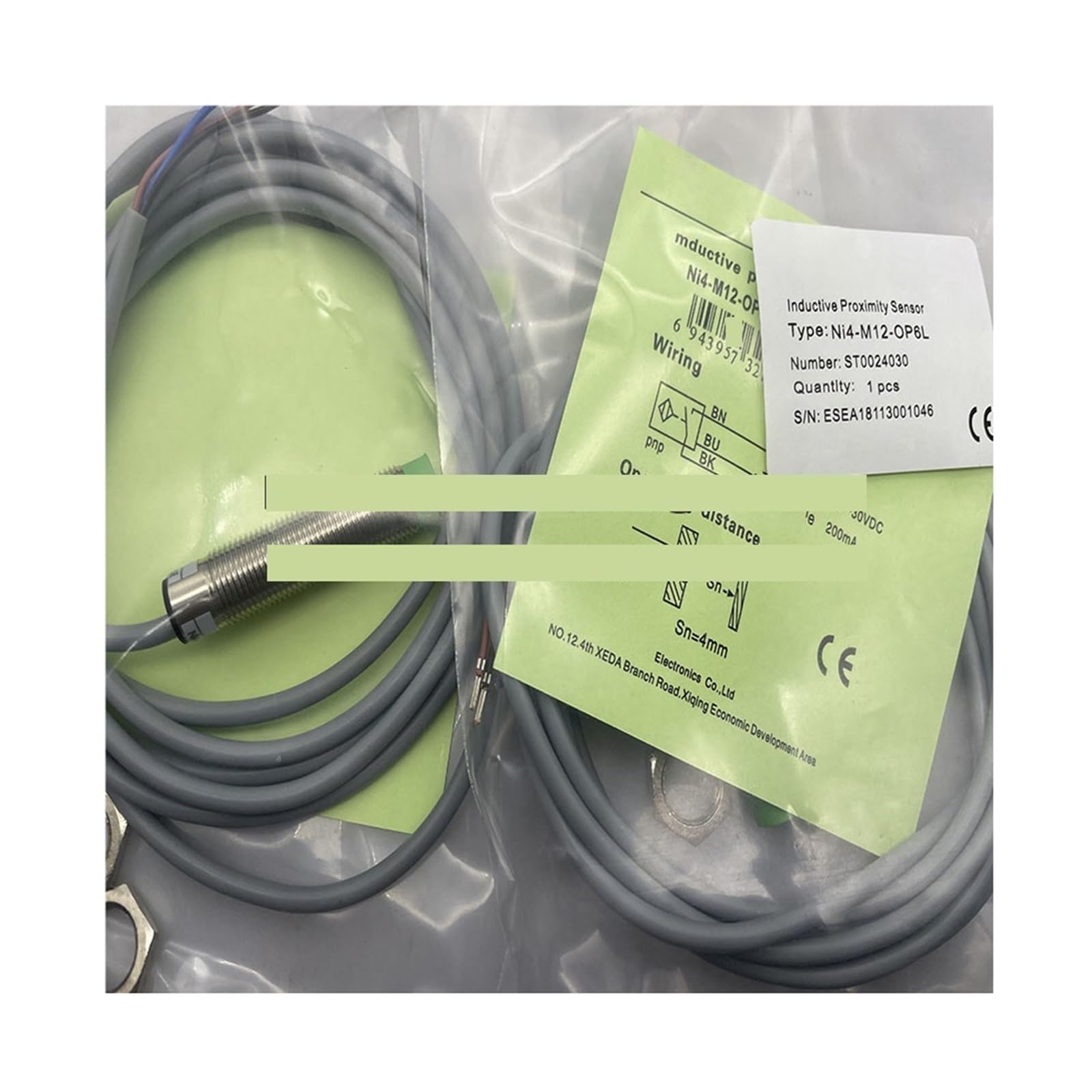 Interrupteur NI4F-M12-OP6L robuste en acier pour machine