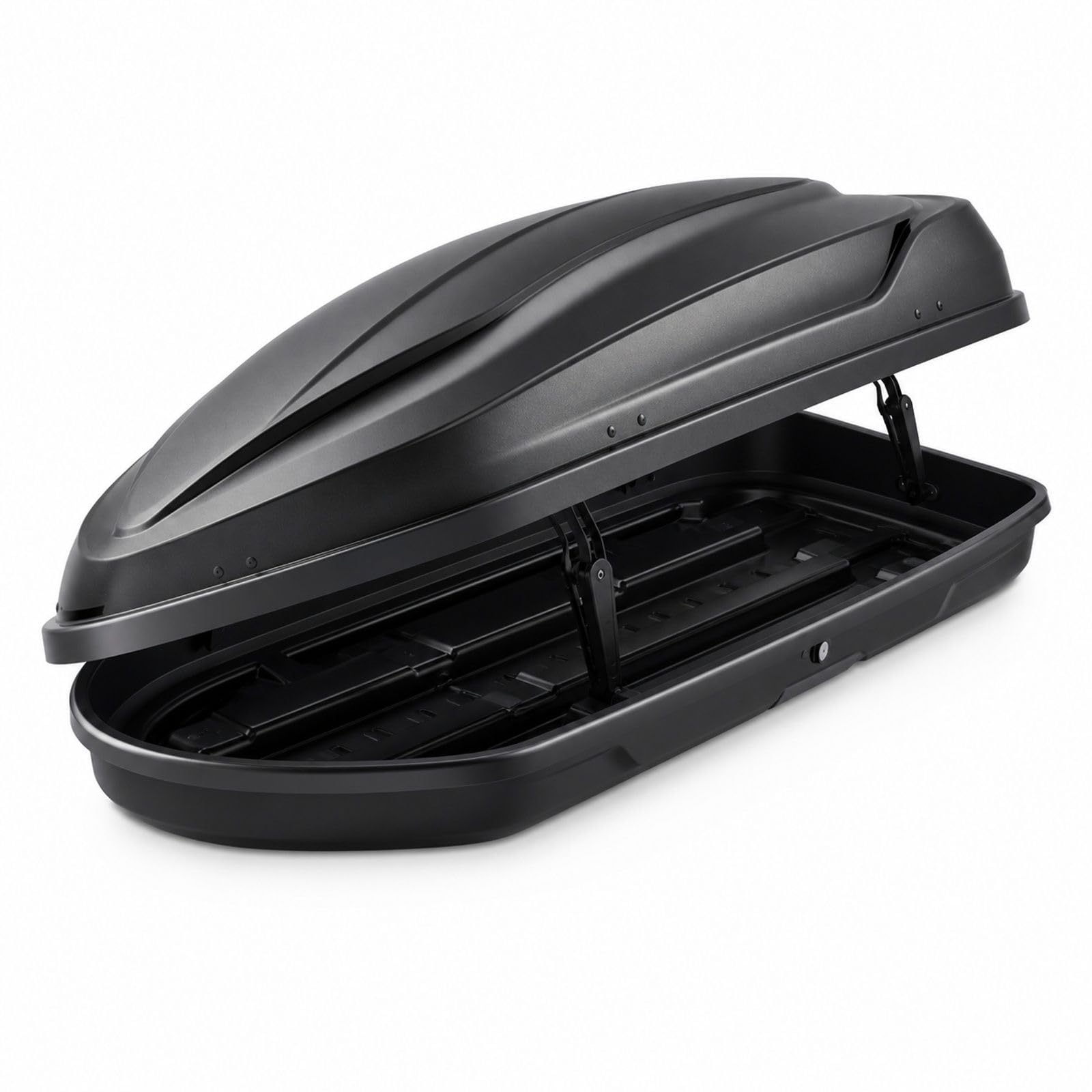 Coffre de Toit 370 L en ABS pour SUV et Voitures, Porte-Bagages de Toit Rigide pour Voyages et Rangement extérieur