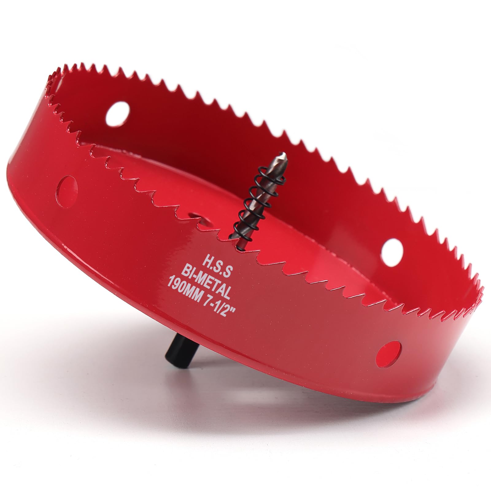 190 mm Hole Saw, Bi-Metal Circular Saw for Wood, HSS Hole Drill Bit with 35 mm Cutting Depth for Plastic, Plasterboard, Dunes Metal Panels โ image 1