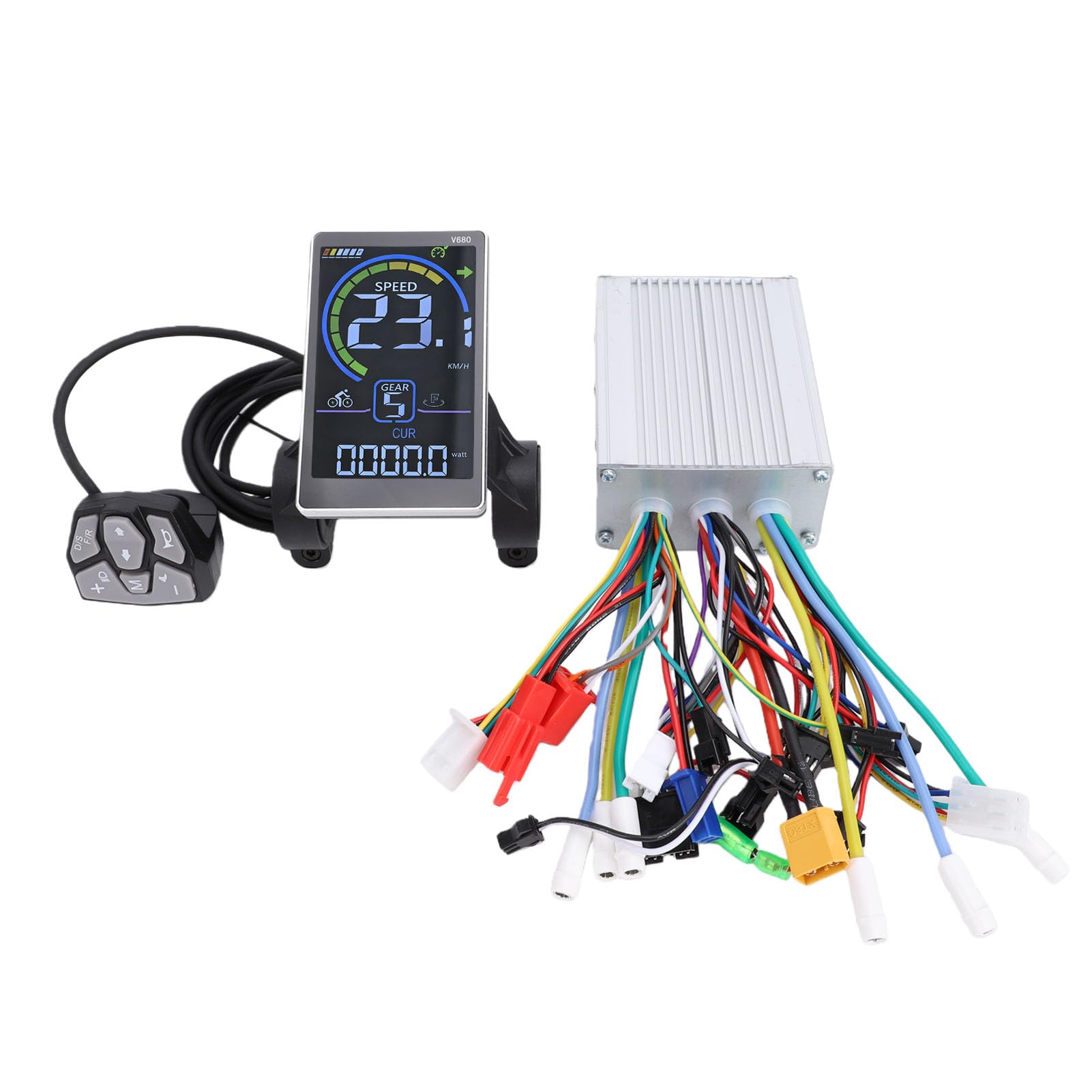 Generic Pannello di Controllo a Colori con Schermo LCD Resistente All'acqua Controller Brushless a Doppia Azionamento da 500 W per Veicoli Elettrici