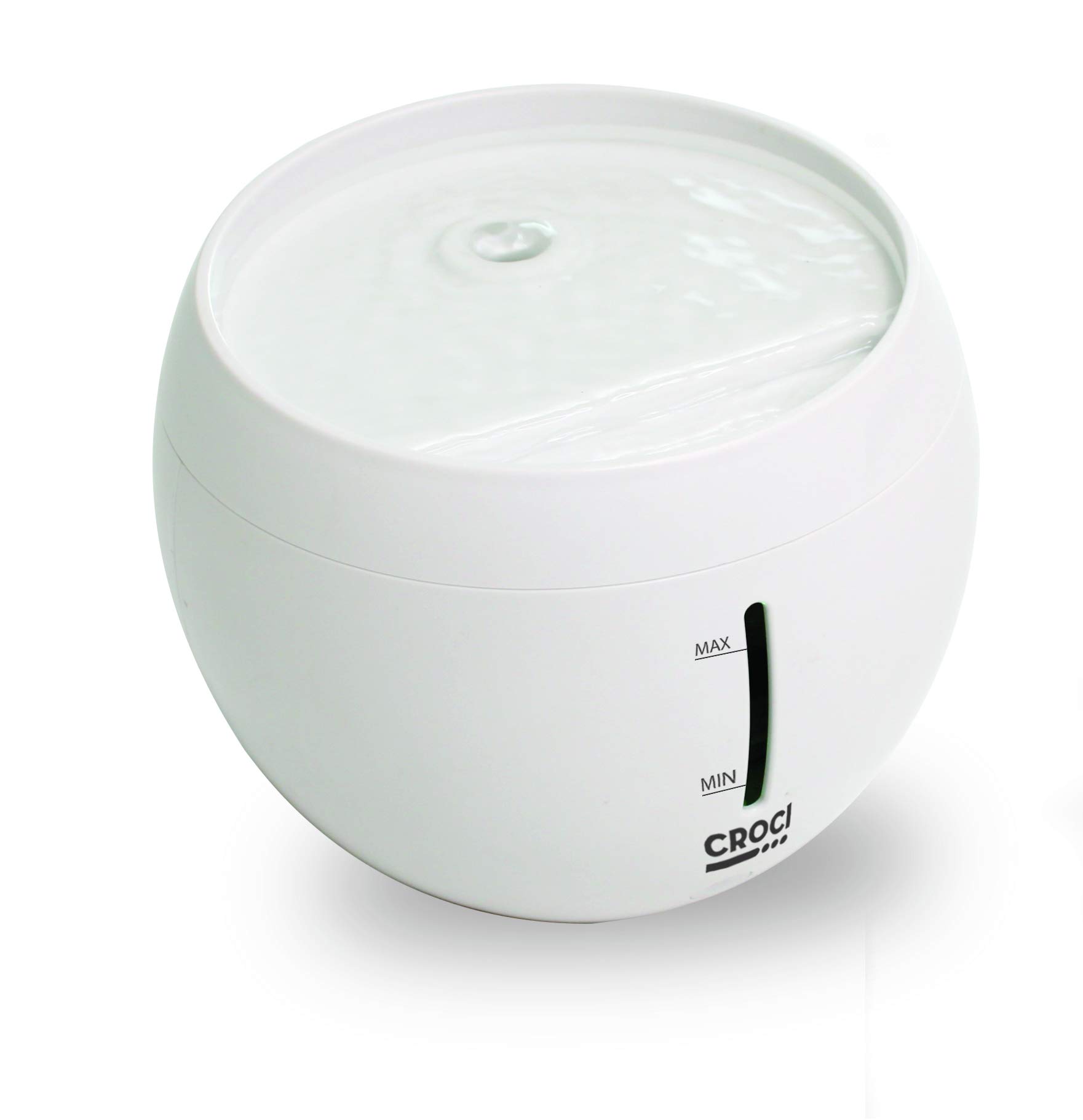 Croci Aqua -Fontana per Gatti e Cani, Indicatore Qualità dell'Acqua Tds, Doppio Sistema di Filtraggio, Sensore Livello dell'Acqua, Sensore Cambio Filtro, Silenziosa, Capacità 2L