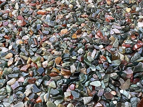 Image of GAF TREASURES 2 oz Lot Natural Semi Tumbled Gemstone Chips, Crushed Mini Crystals, Undrilled Crystal Chips (Fancy Jasper)