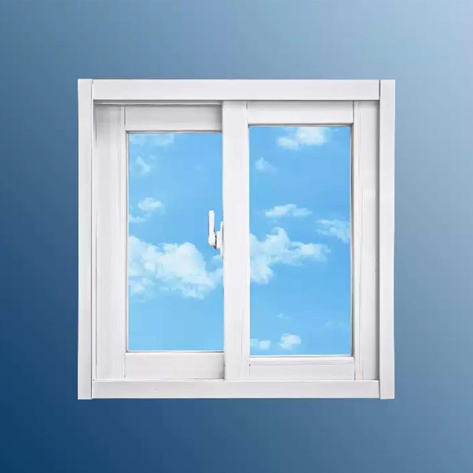 Ventana deslizante horizontal de 27x19" para sótano blanco con aislamiento