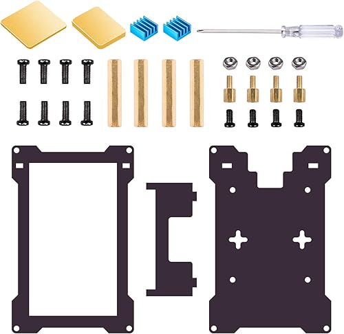 Miniatura 6 de Miuzei Raspberry Pi 4 Pantalla táctil con ventilador de funda, pantalla LCD IPS de 4 pulgadas, monitor HDMI 800 x 480 para RPI 4b 8 gb/4 gb/2 gb con