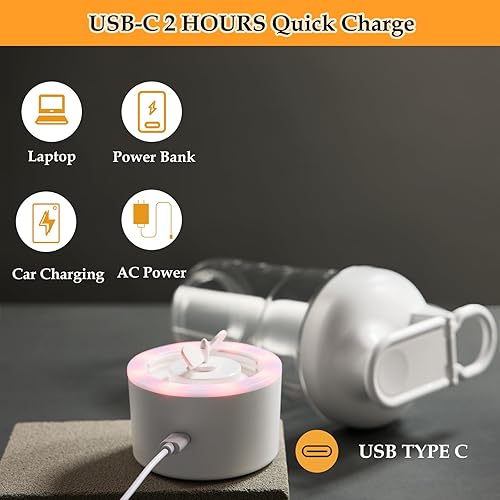 Miniatura 2 de JOTER & LIBEAR Botella mezcladora eléctrica de proteínas, mezclador de proteínas recargable por USB, botellas agitadoras para mezclas de proteínas y