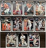 2024 Topps Series 1 Baseball San Francisco Giants Base MLB Hand Collated Team Set in Near Mint to Mint Condition of 11 Cards # #4 Logan Webb 28 Luis Matos RC Rookie #64 J.D. Davis #83 Keaton Winn RC Rookie #124 Mike Yastrzemski #176 Taylor Rogers #213 Camilo Doval #232 Marco Luciano RC Rookie #234 Wilmer Flores #290 Thairo Estrada #346 Patrick Bailey Straight from Box and Pack to Team Bag