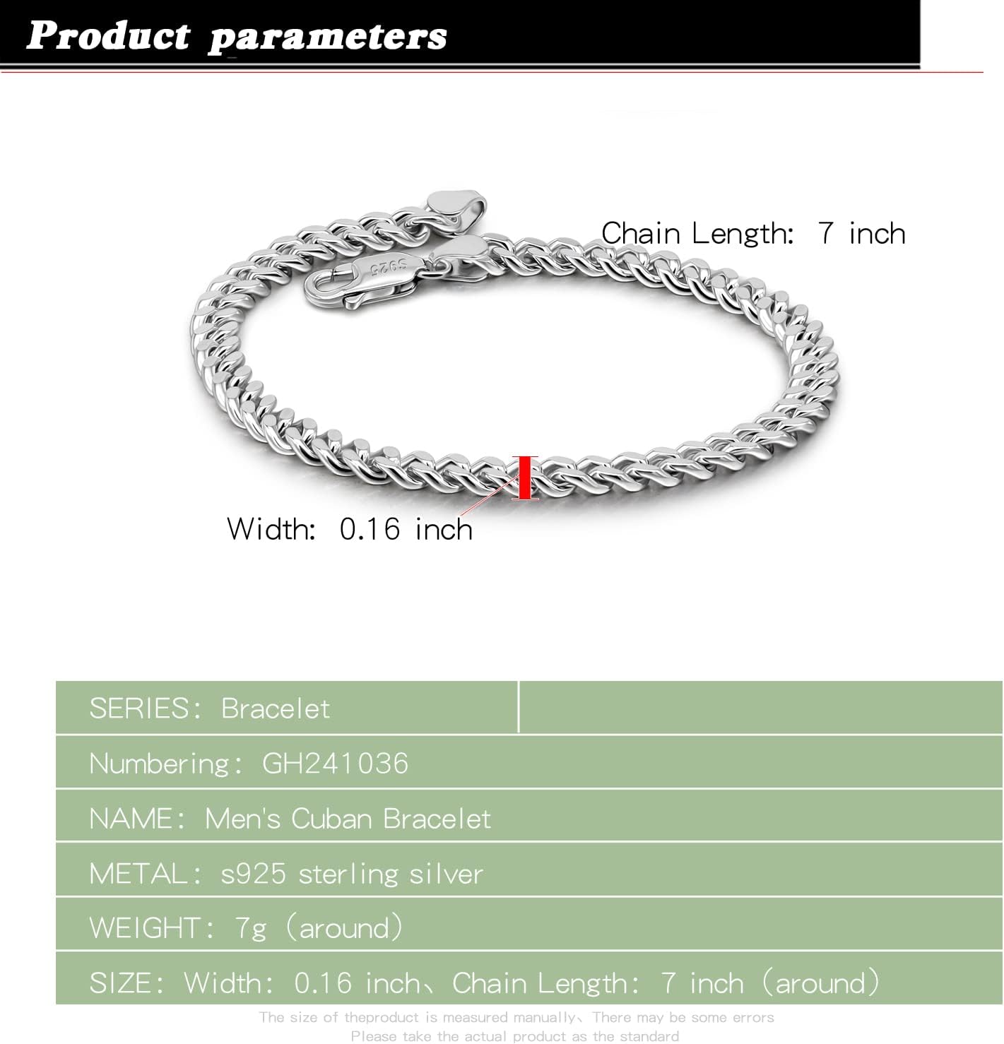 Dankadi Italian Sterling Silver Cuban Link Chain Bracelet Men 3MM 4MM 5MM 6.3 "6.7" 7 "7.5" 8 "8.5" 9 "Solid 925 Silver Bangle For Woman Cuff Jewelry Gift - Image 3