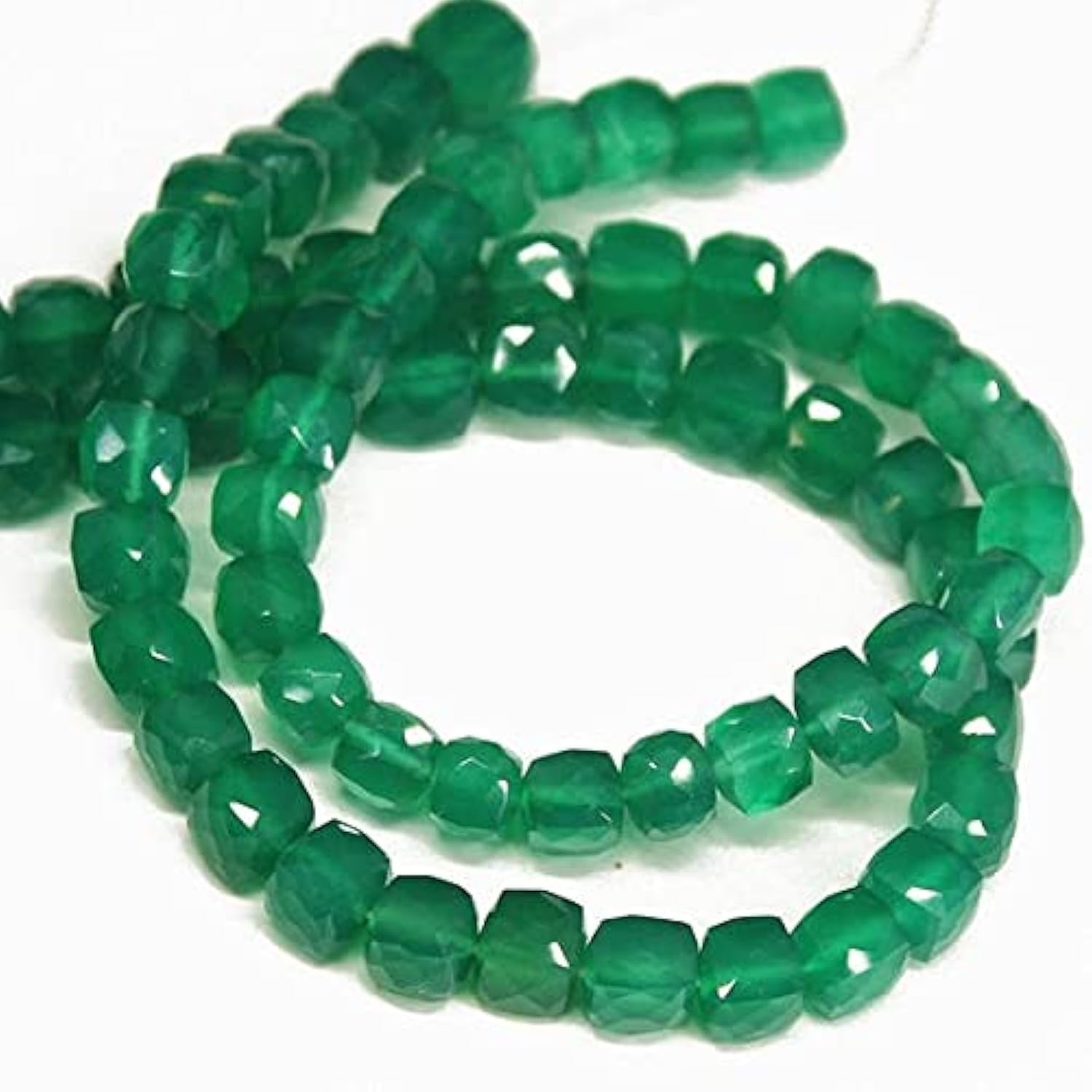 Green onyx perles naturelles véritables pour éviter les fausses pierres