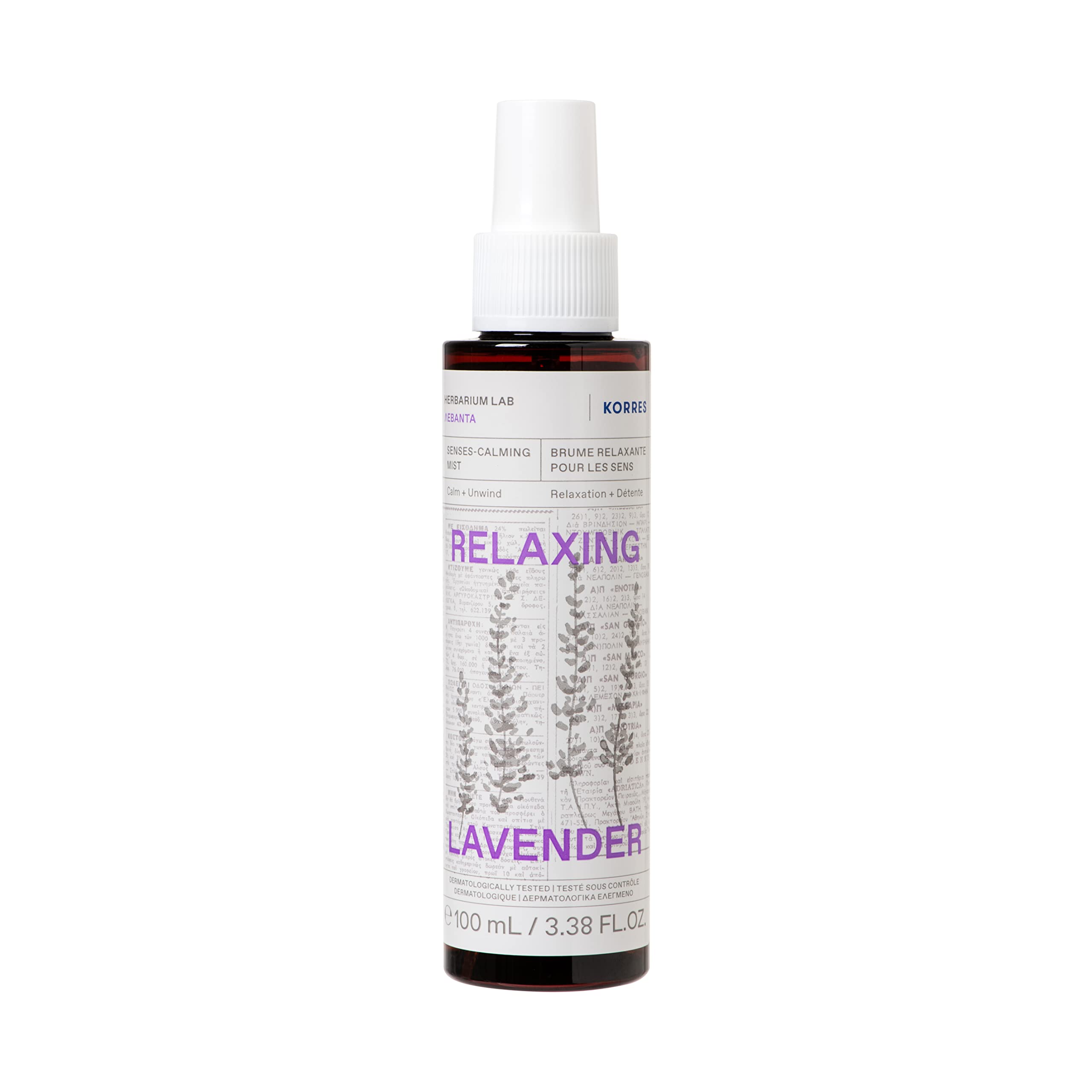 KORRES Relaxing Lavender Senses Calming Mist, Body Mist 100ml