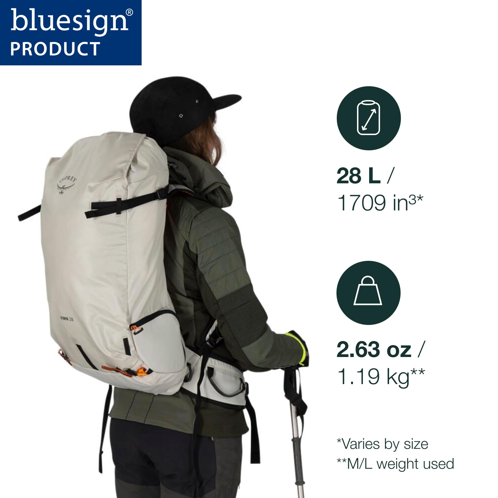 Osprey Firn Sac à dos de ski et snowboard 28 l