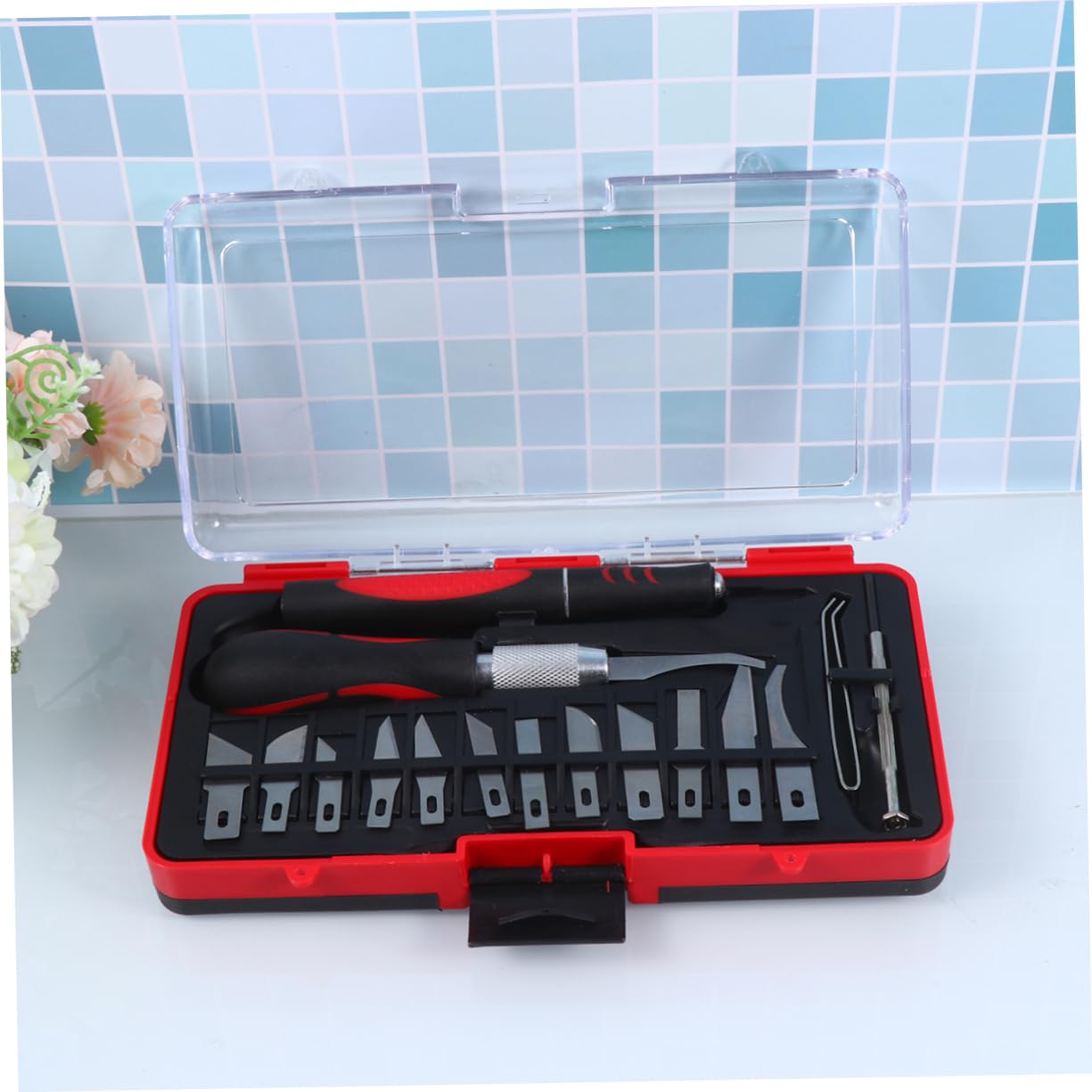 ORFOFE Kit Di Intaglio Set Di 16 Utensili Per Intaglio Del Legno Per Progetti Di Intaglio E Lavorazione Del Legno
