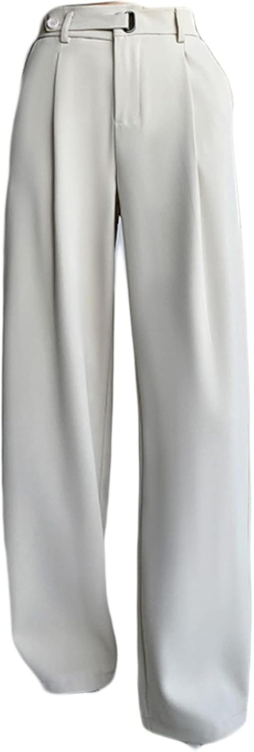 Womens Spring and Autumn Wide Leg Casual Loose High Waist Pants Office