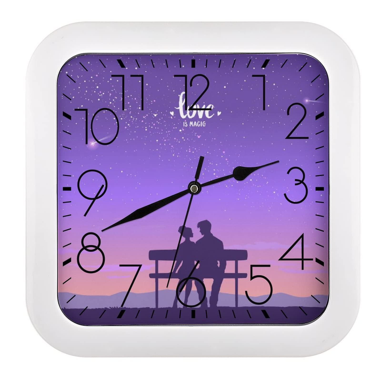 Horloge murale carrée grands chiffres pour décorer votre cuisine
