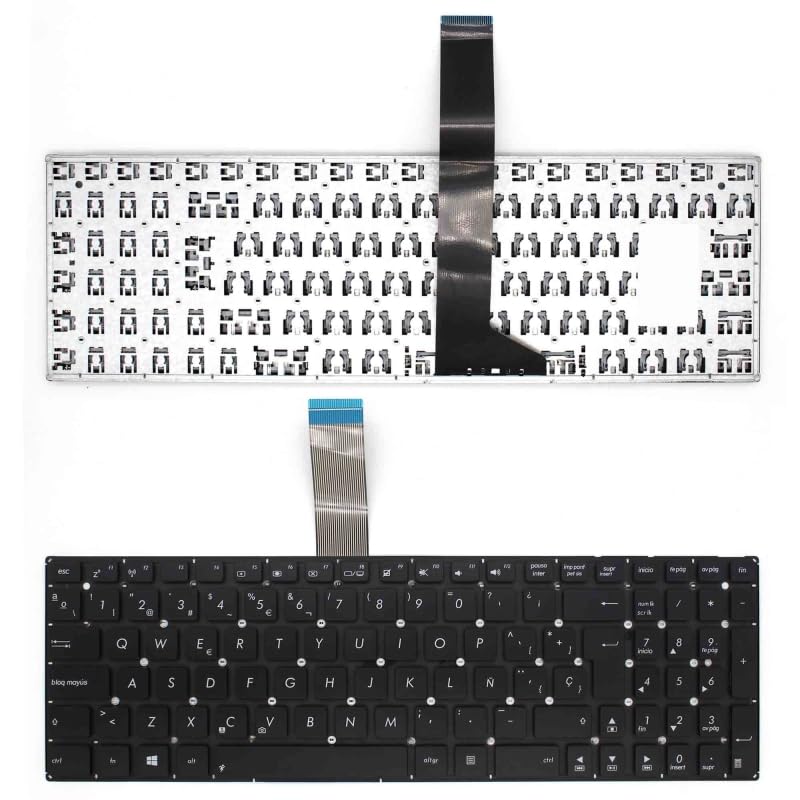 PORTATIL MOVIL - Teclado Compatible con ASUS R510DP R510E R510EA R510J R510JX Teclas Recambio Keyboard Replacement Piezas Renovar Interior Laptop PC Computadora Fácil