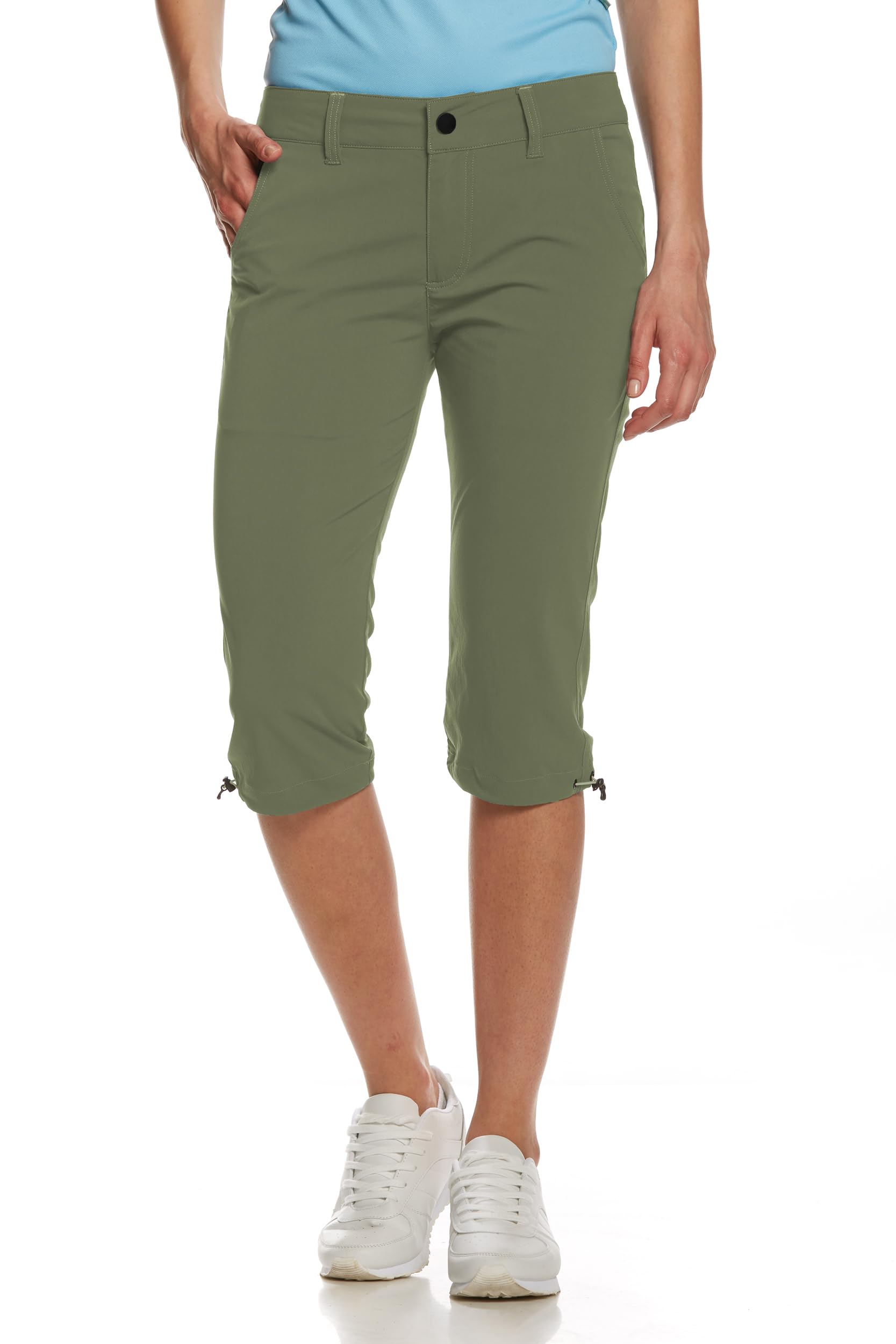 Jeff Green Sophia Elastische sneldrogende korte lichte outdoor functionele broek voor dames, kleur: Black Beauty, maat: 46