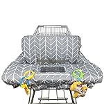 Shopping Cart Cover for Baby ICOPUCA Cotton High Chair Cover, Reversible, Machine Washable for Infant, Toddler, Boy or Girl (Grey Arrow Print)