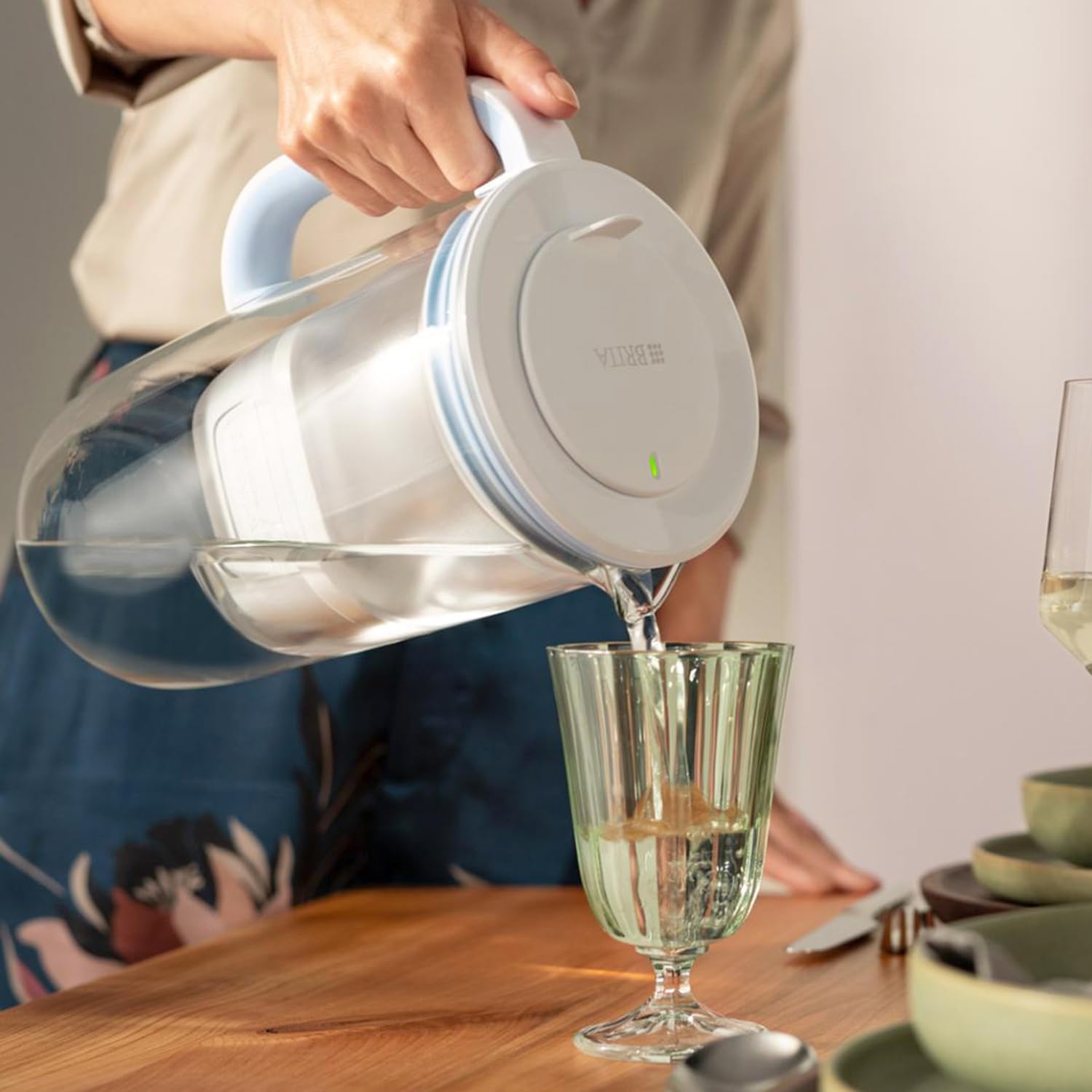 Caraffa Filtrante BRITA Style XL 3,6L - Grigio, Con Filtro MAXTRA PRO, Indicatore LED, Senza BPA