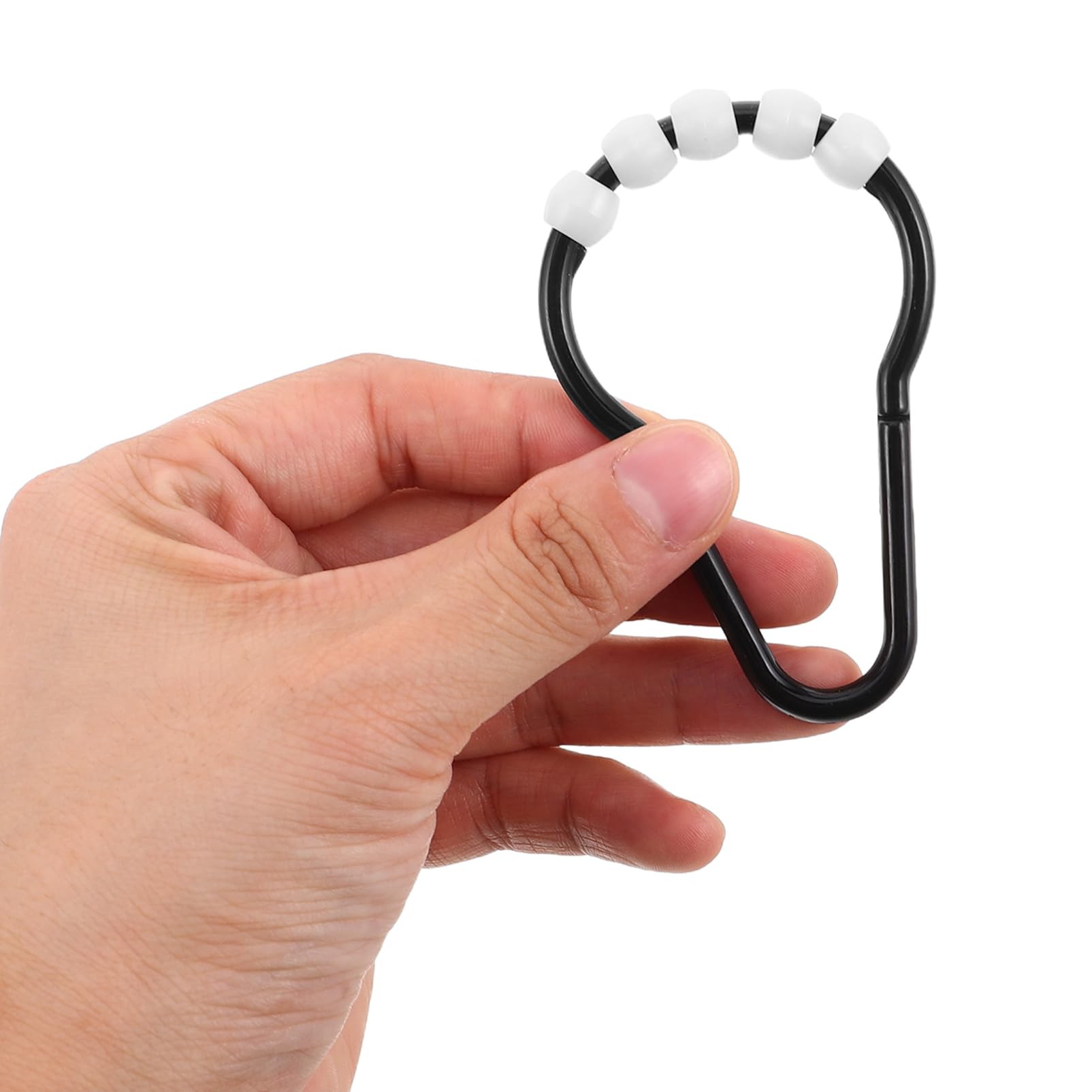 20 ganci in plastica per tenda da doccia, leggeri, facili da installare, scorrevoli con 5 perline, ganci decorativi per asta da doccia per bagno, decorazione estetica per la casa