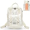 BE SMART Laptop backpack for women and men, waterproof, heatable, 3 different adjustable, adjustable temperature.., White cotton, 19L