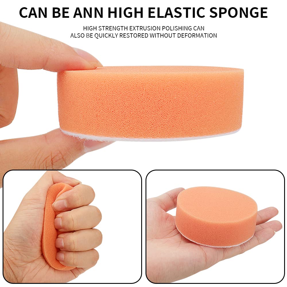 SIFANG 80mm Polierschwämme Pads, 31 Stück Polieren Pad Schwamm Set mit Polierpad und Polierfell Polierset Polierteller Kit Für Poliermaschine
