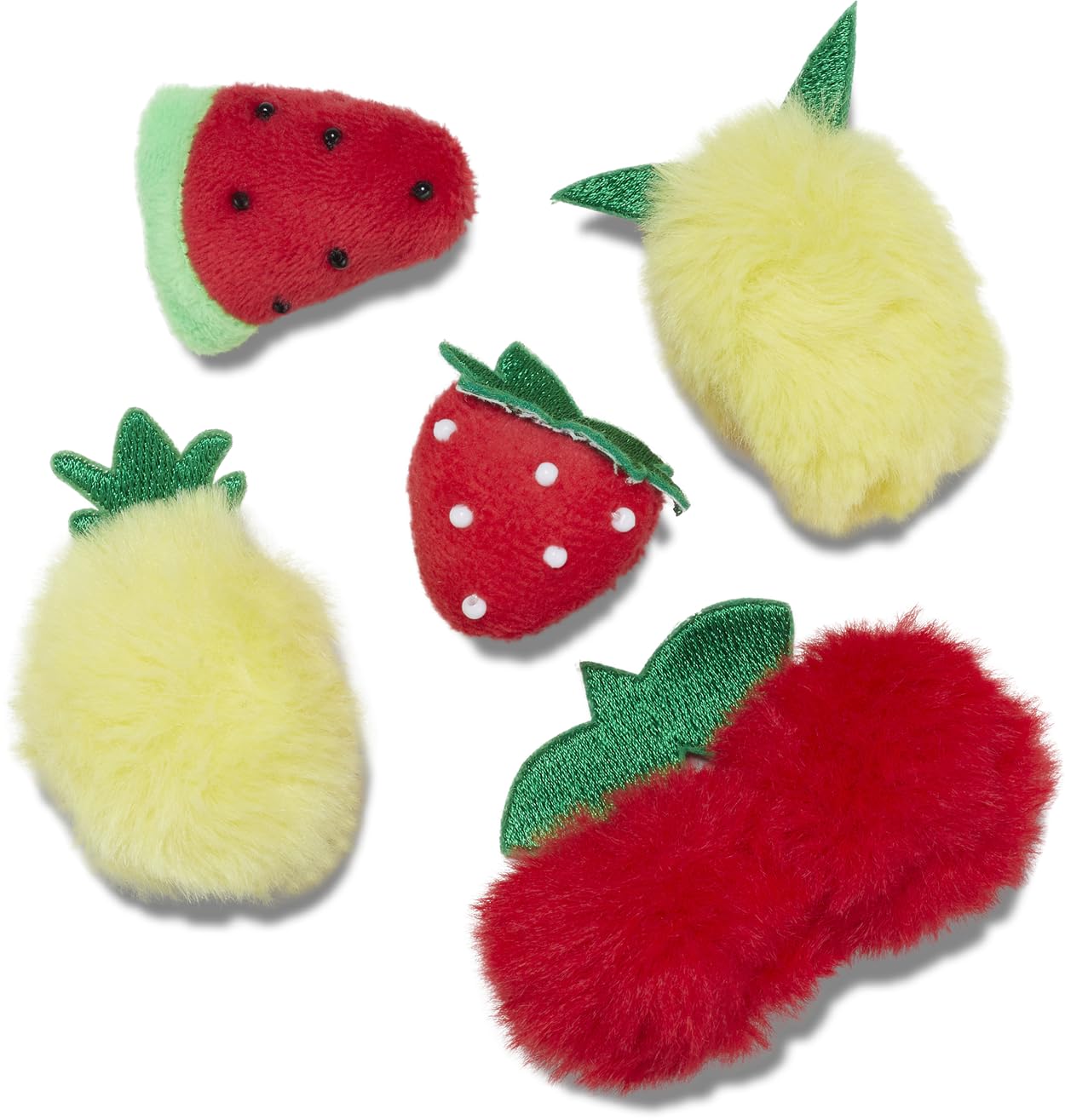 Crocs Unisex's Jibbitz Shoe Sensory and Fidget Toy Multi Pack, Charms for Girls and Boys, Pom Pom Fruit Salad, 5 Pack
