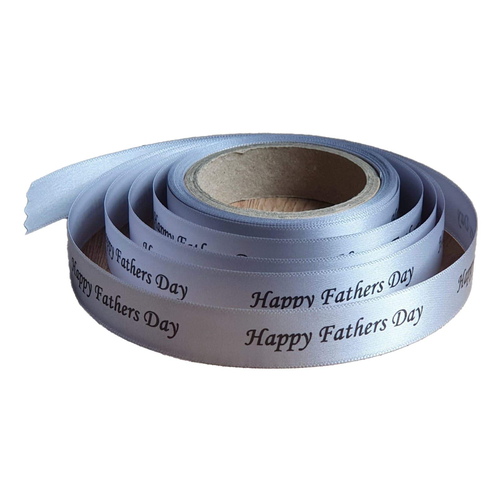 Fathers Day Ribbon Rolls 10 Colours Available 15mm x 5 Metres Sunday 21st June 2026 (Silver)