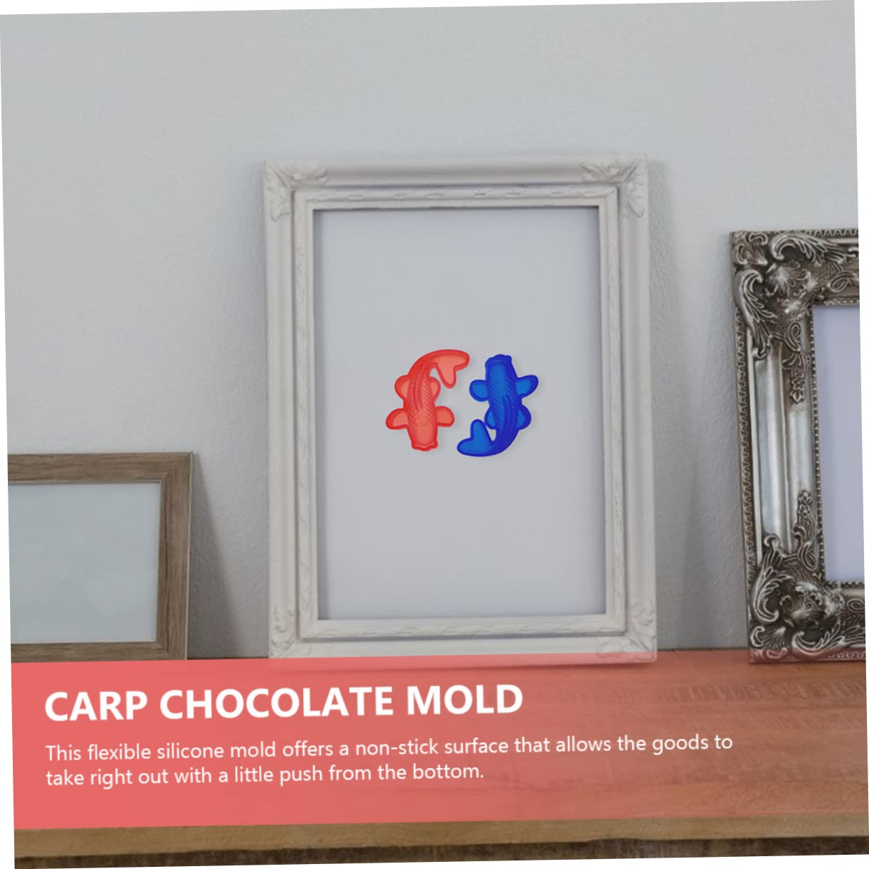 NUOBESTY 5 Juegos De Moldes 3d Para Carpas Fondant Resina De Silicona Antiadherente Para Manualidades (3 Unidades X 5)
