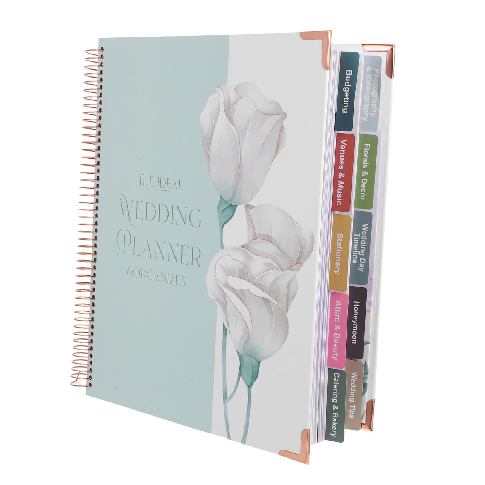 HOMSFOU Hochzeitsplaner Buch für Verlobung und Hochzeit Detaillierter Zeitplan Budgetplanung Notizbuch aus Papier für Hochzeitsplanung