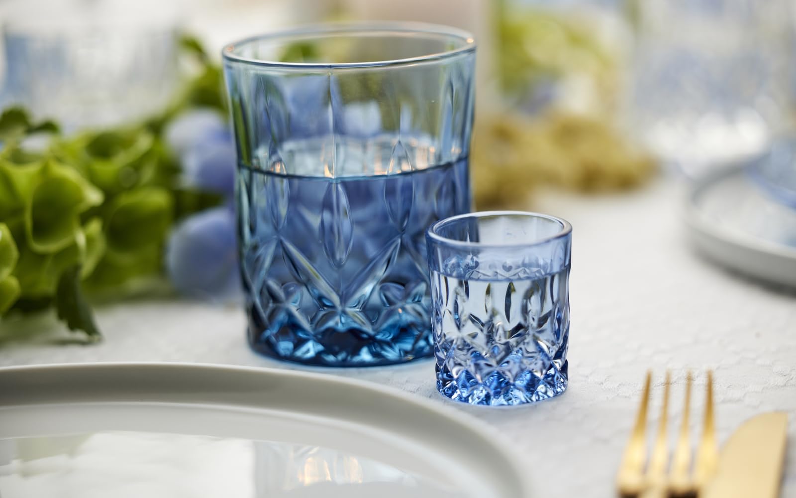 Lyngby Glas Sorrento Viski Bardağı 32 cl 4 Adet Mavi