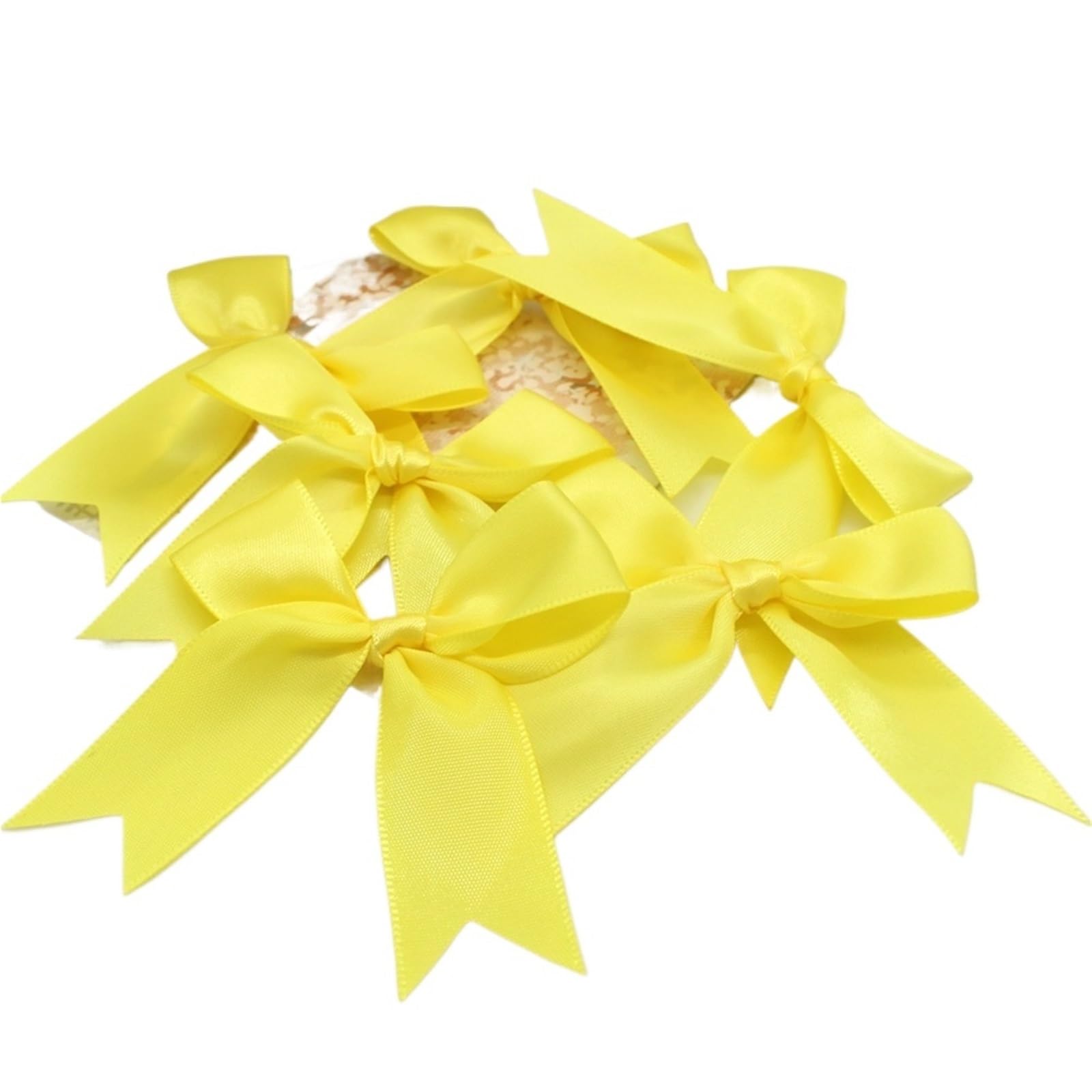 UJEDFHV Mini Bow Satin Ribbon Bows Polyester Tailcoat Bow Flower For Craft Clothing for DIY Crafts(50pcs,Color 17)