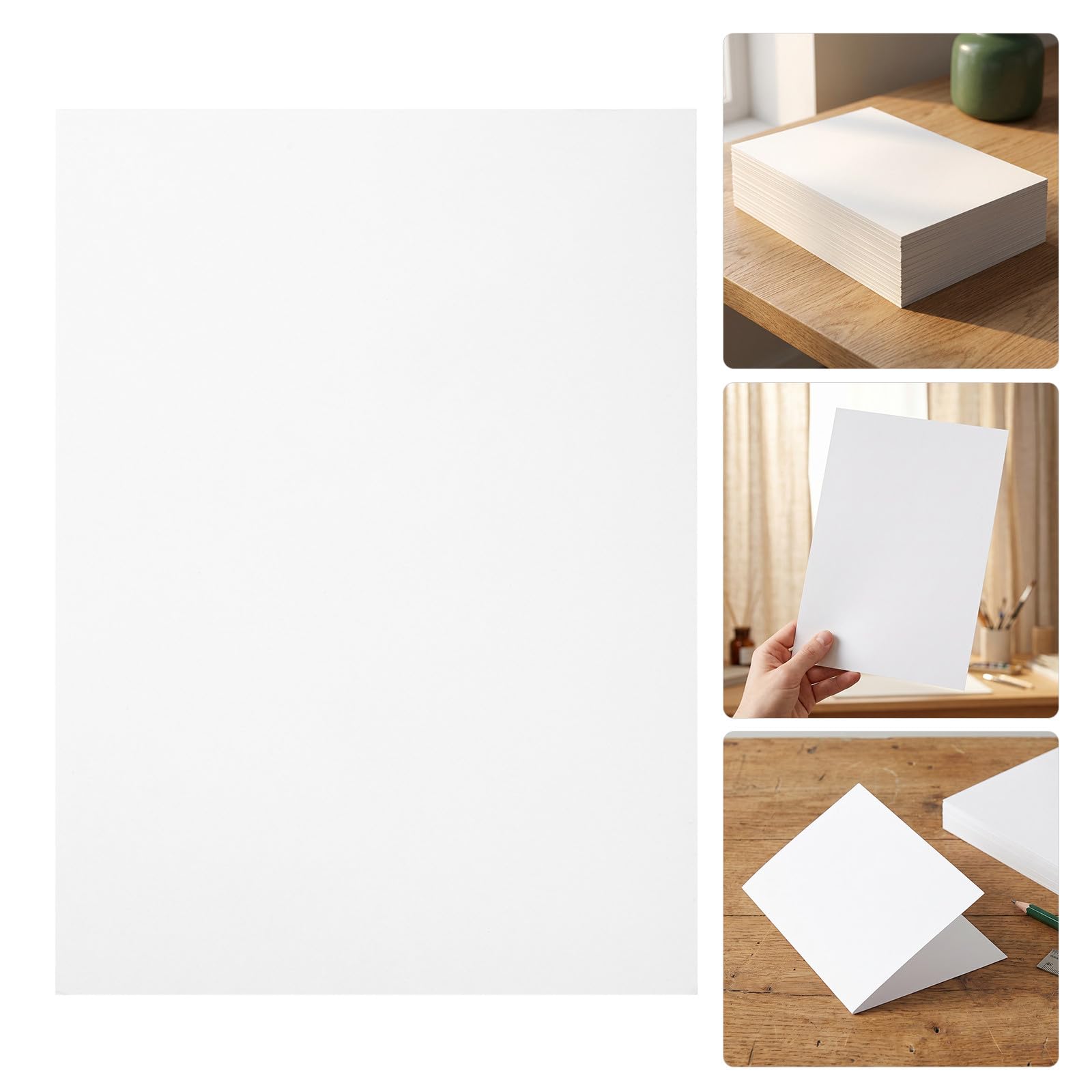 CORHAD 200 Hojas Papel Grueso Blanco A4 Fácil de Imprimir de 120gsm para Manualidades y Trabajos de Papel Proyectos DIY de Scrapbooking