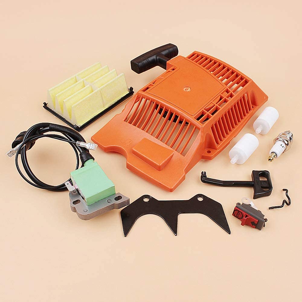 Kit de Filtro de Aire de Bobina de Encendido de Arranque de Retroceso Compatible con Piezas de Motosierra Husqvarna 268272