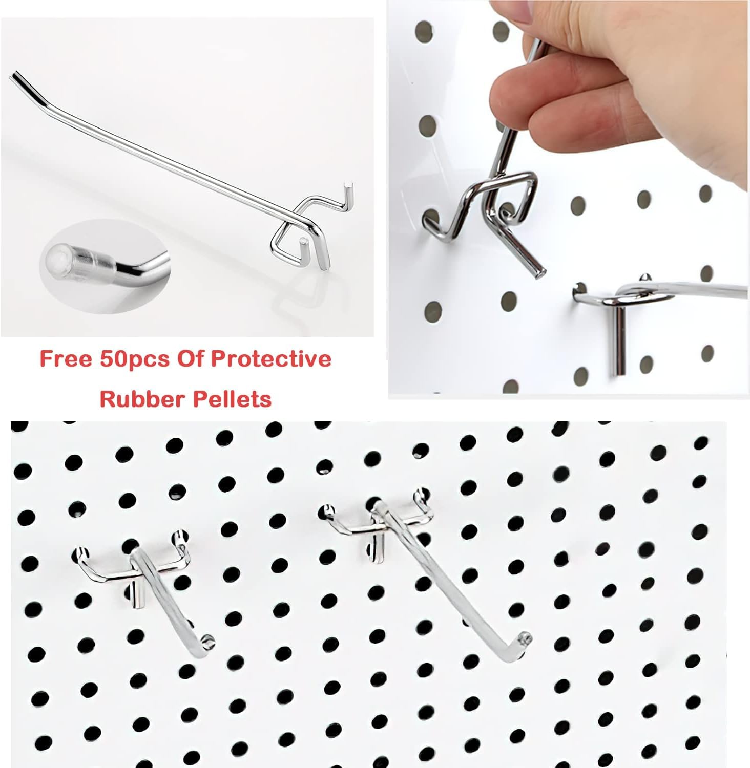 30 Ganci Per Pannelli Forati | In Acciaio Inossidabile | Lunghezze 5cm E 10cm | Per Garage E Negozi - Foto 10