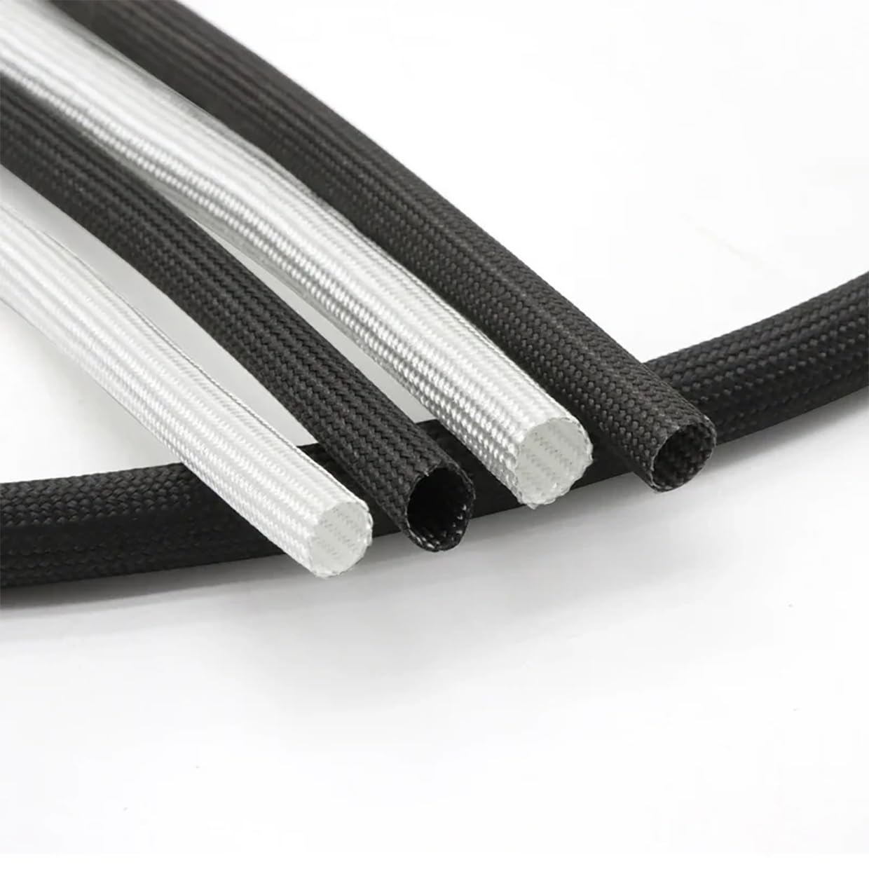 Guaina In Fibra Di Vetro Intrecciata, Guaina Protettiva Termica In Fibra Di Vetro Nera Da 5 Metri, Ad Alta Temperatura Da 600 °C, Diametro Da 3 mm A 25 mm(8mm)