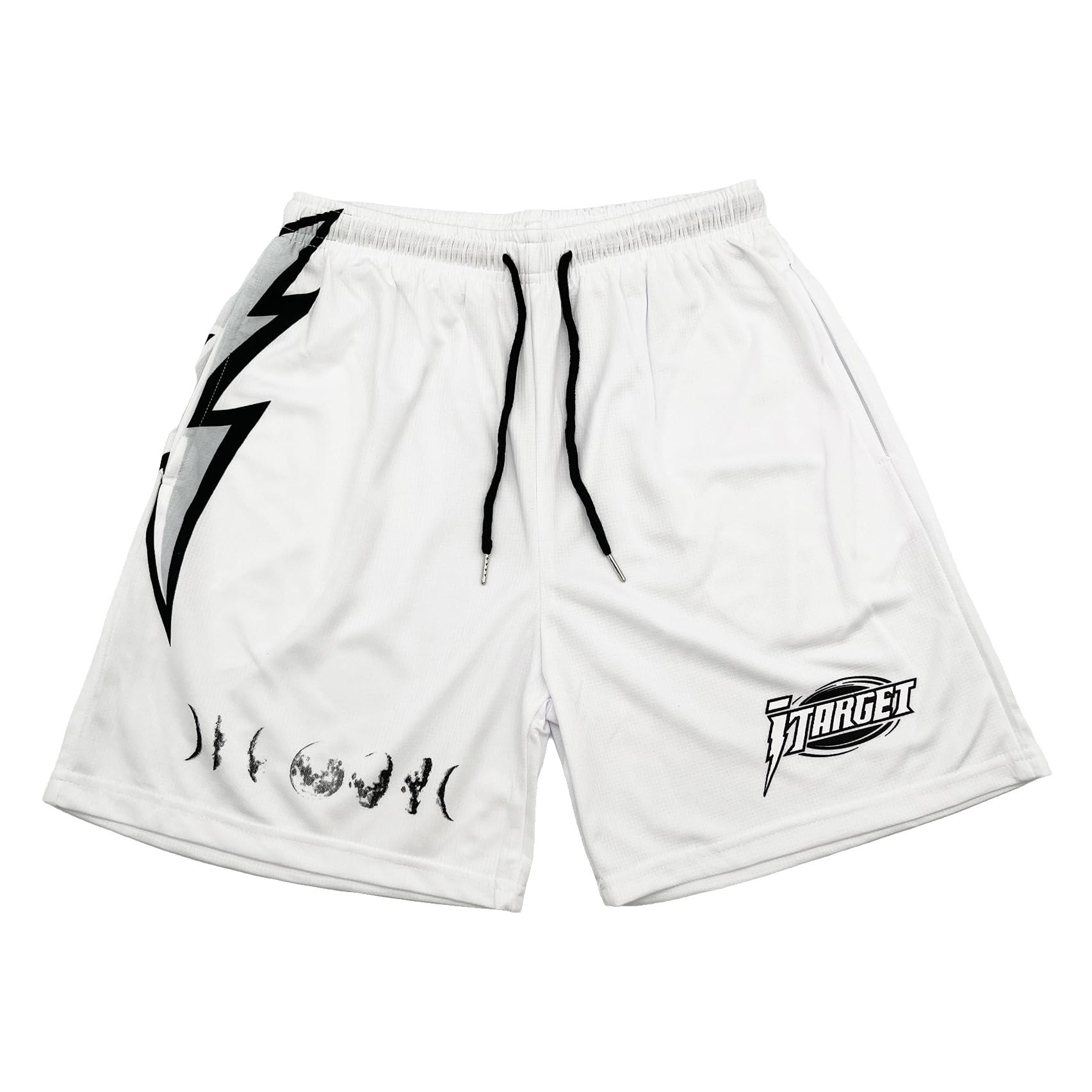 DIOTSR Mens Retro Casual Graphic Shorts Elastic Waistband Streetwear Athletic Basketball Running Active Shorts