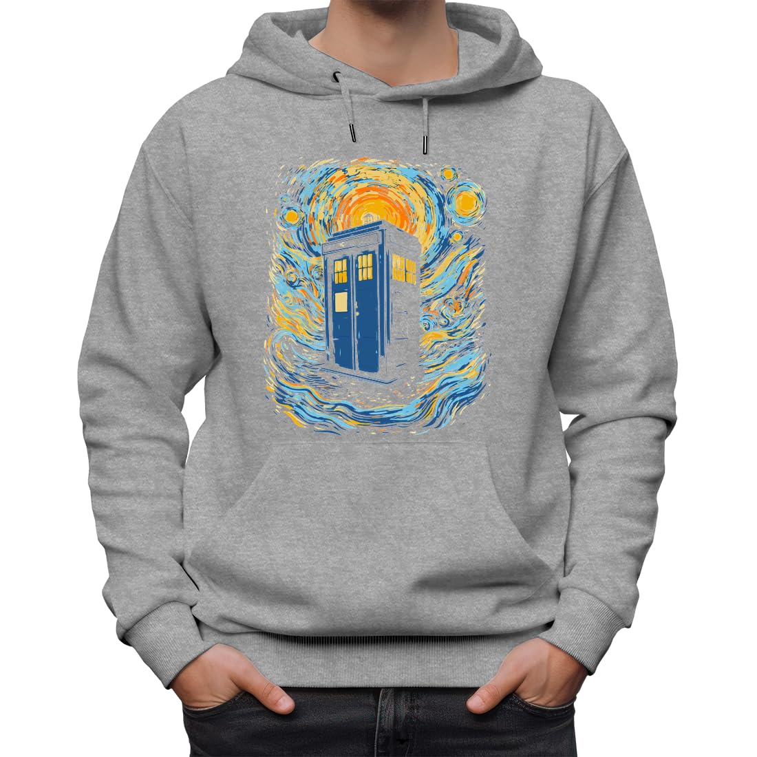 Starry Blue Box Essential Felpa con cappuccio unisex classica per uomini e donne