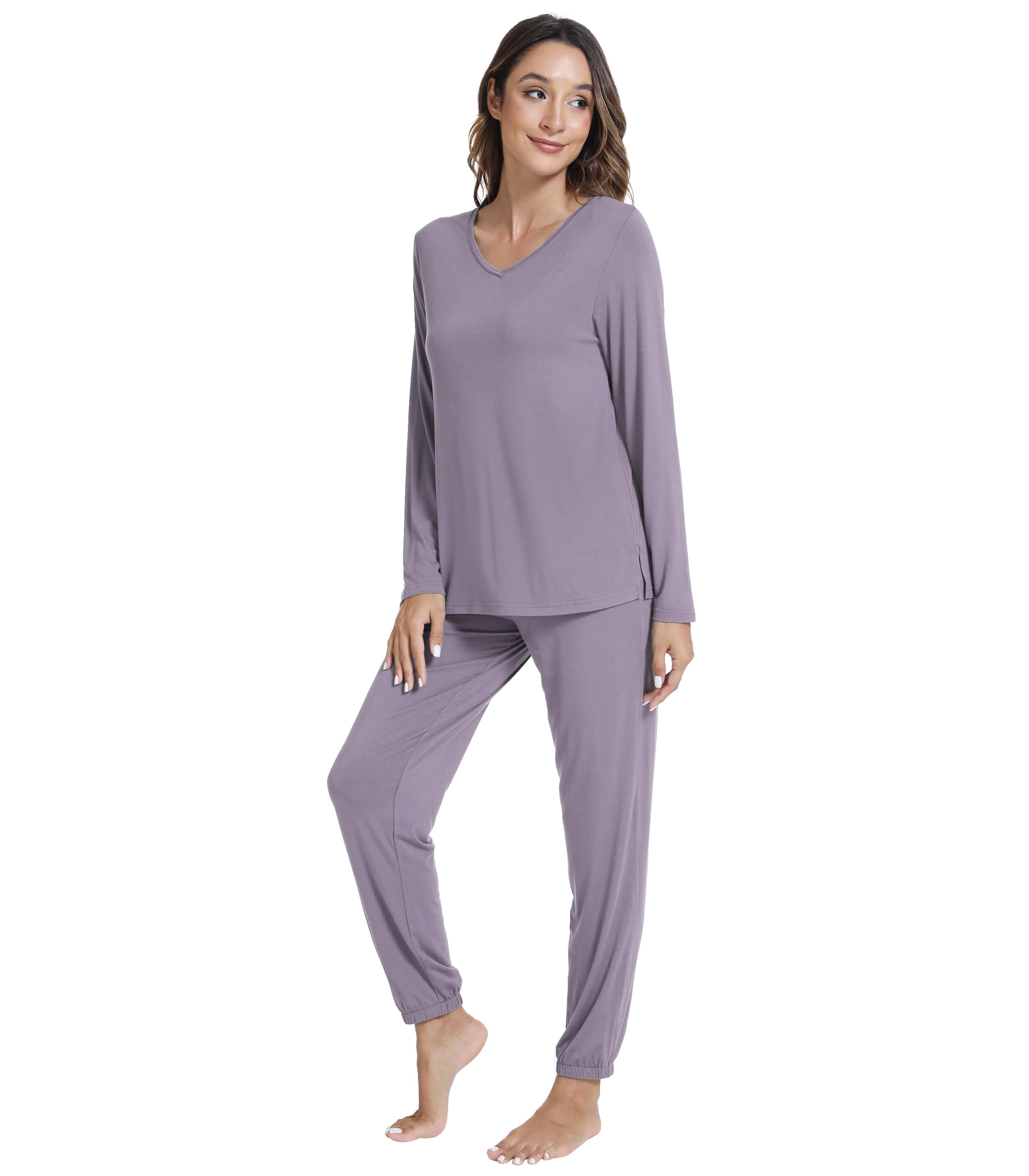 WiWi Viscose from Bamboo Women's Pajama Set Soft Long Sleeve Pajamas Sets S-XXL