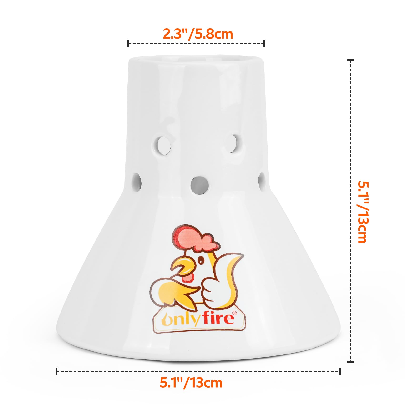 onlyfire Support de canette de bière en céramique pour barbecue four fumoir