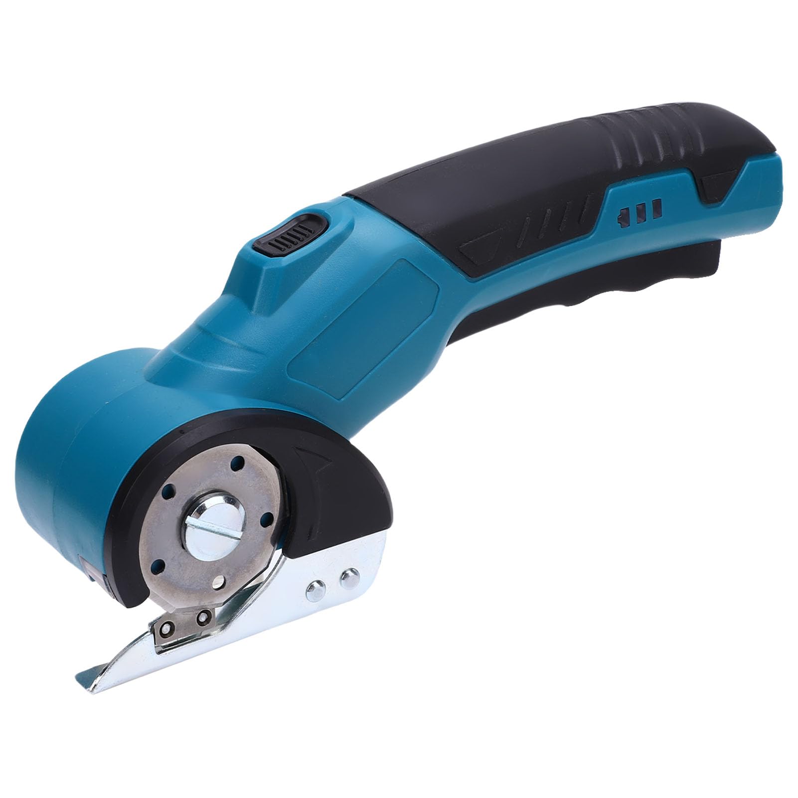 Fabater Cordless Electric Scissors, 4V Rechargeable Cardboard Cutter with Safety Lock & LED Light, Carpet Cutter Electric Box Cutter, Rotary Cutter for Leather Carpet Plastic (Blue)