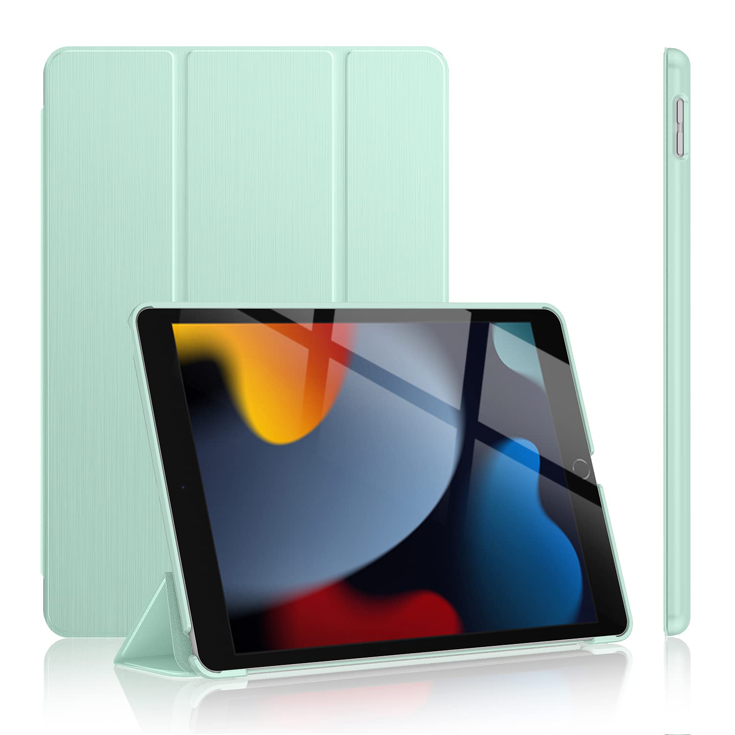 Soke Case for iPad 9th/8th/7th Generation 2021/2020/2019, [Slim Trifold Stand + Auto Wake/Sleep], Premium Protective Hard PC Back Cover for Apple iPad