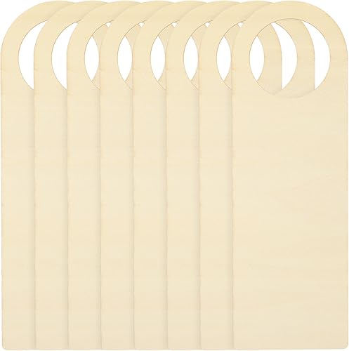 EXCEART 32 piezas de perchas colgantes de madera para puerta, decoración a mano, etiquetas hechas a mano, letrero de perilla de puerta sin terminar,