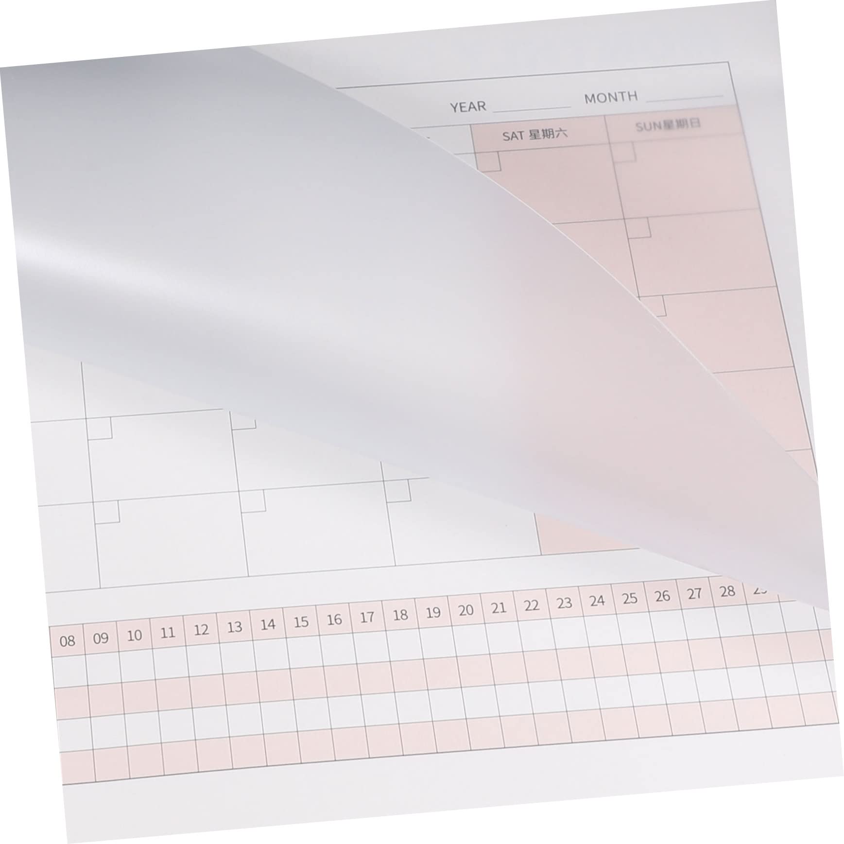 VILLCASE 4stücke Kalendarischer Notizblock Für Schreibtisch Leerformat Selbstbeschreibbar Für Büro Und Schule Stilvolles Design Kraftpapier Organisation Von Terminen Und Aufgaben