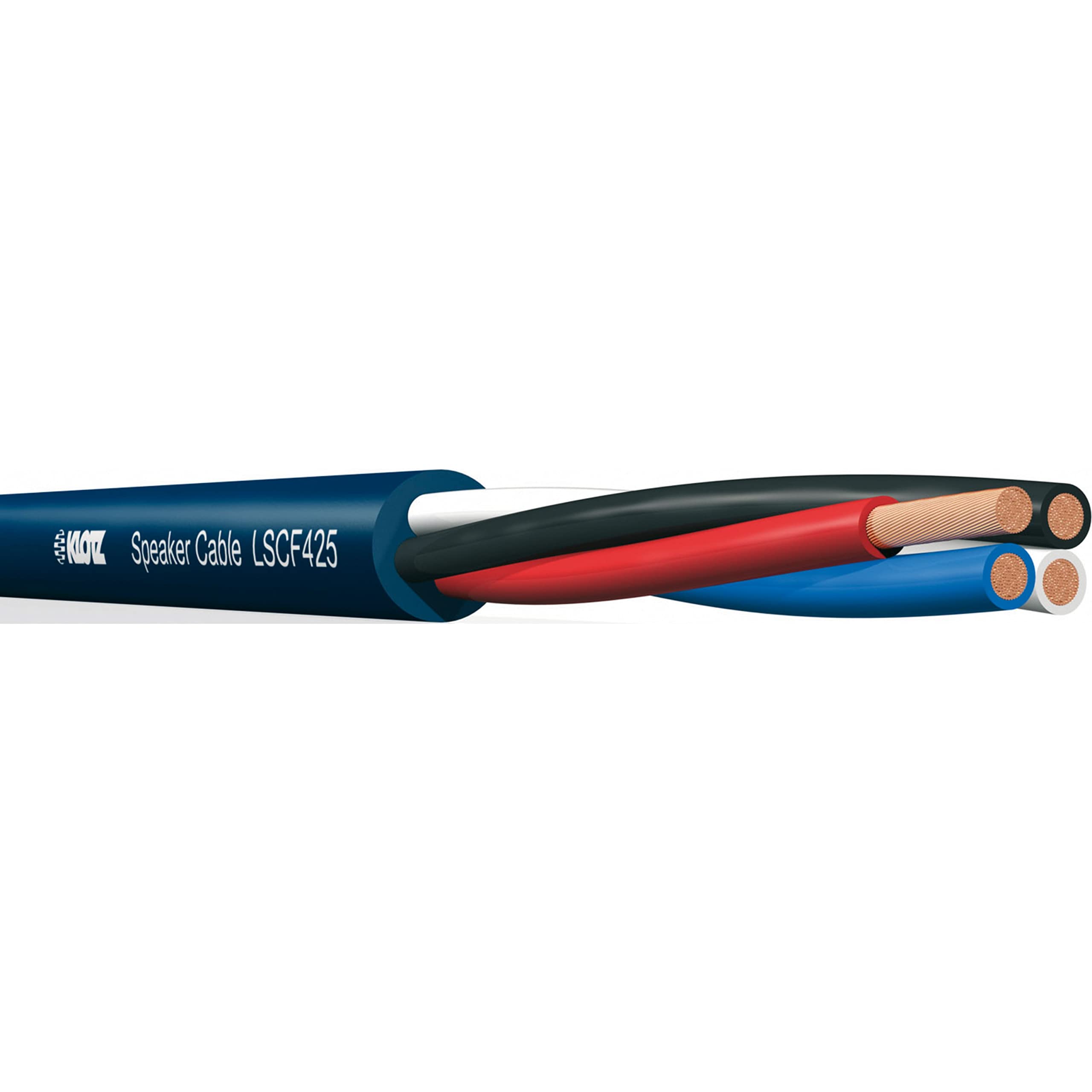 Klotz Speaker Cable 4x - 2.5 mm² PVC Black, flex, 100m, Roll - Kabel krosowy Mono